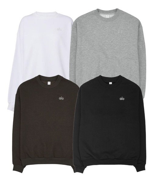 [알로] 맨투맨 오버핏_블랙XS